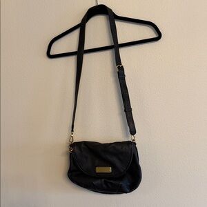 Marc Jacobs Black Crossbody Bag with Gold Accents